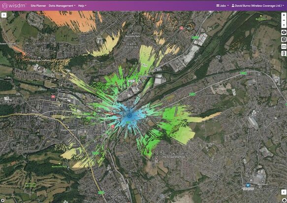 WISDM showing detailed viewshed